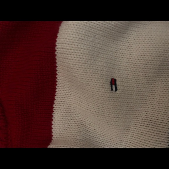 Tommy Hilfiger Sweater Red Blue & White Stripes - Picture 5 of 7